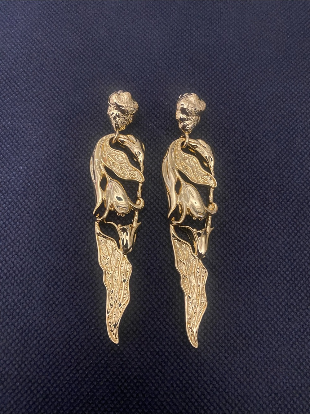 Sohi Gold Plated Drop Earrings